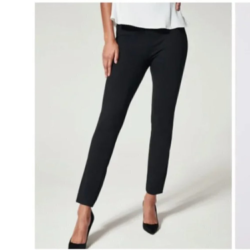 Spanx The Perfect Pant in  Black Ankle Backseam Skinny, Size Small